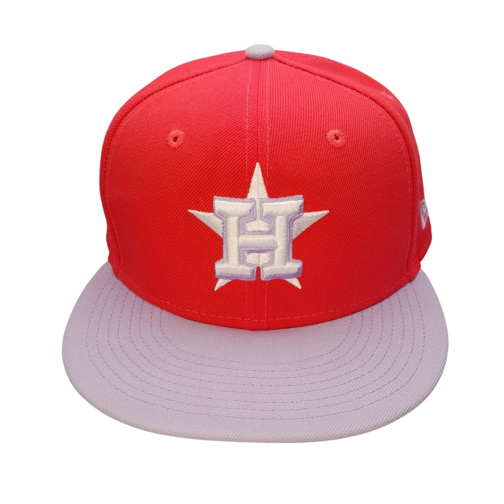 New Era 9FIFTY Houston Astros Snapback Hat Red Lavender Purple MLB Cap OSFM
